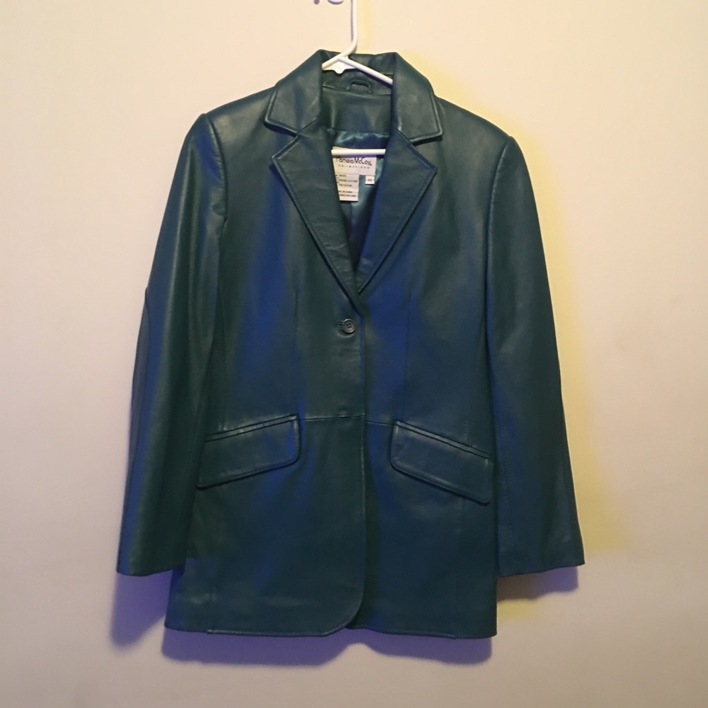 Hunter Green Leather “Pamela McCoy” Jacket